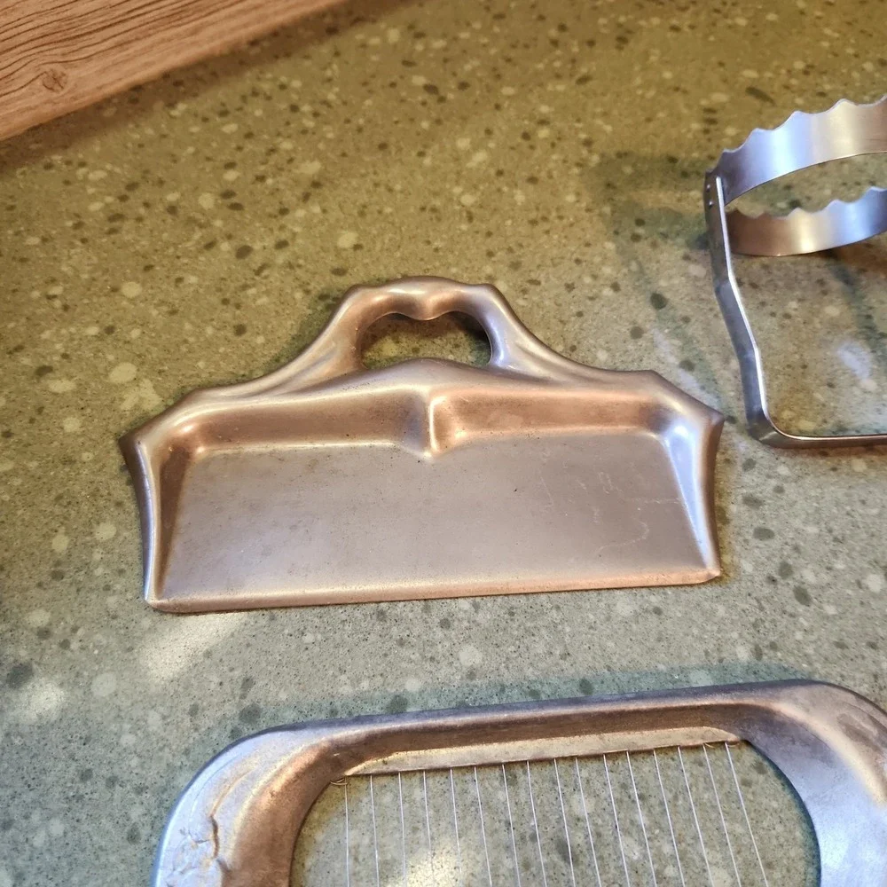 VTG MCM Stainless Steel Kitchen Gadgets Lot of 4, Butter Biscuit Cutter Slicers